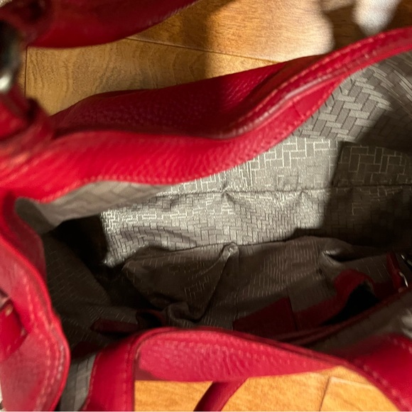 Cole Haan Red pebbled leather tote - Picture 6 of 16
